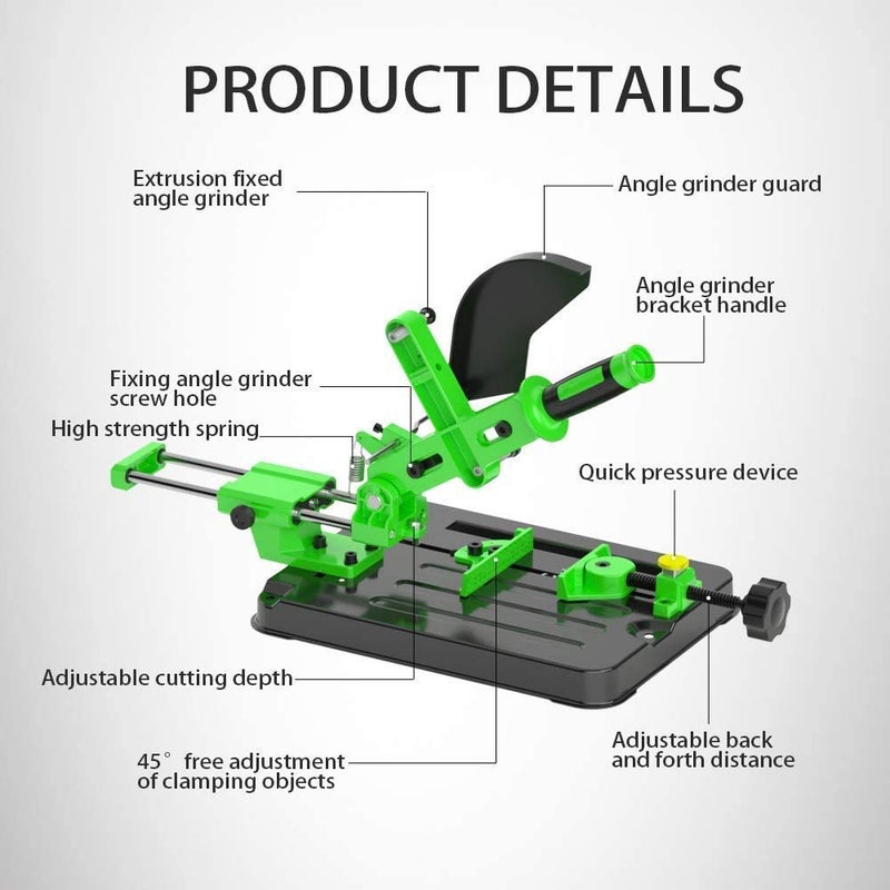 YWY Upgrade Angle Grinder Stand Universal Bracket Polishing Machine Conversion Cutting Machine Multifunctional Desktop Pull Rod Angle Grinding Machine Stand for 100 115 125mm Angle Grinder - Image 2